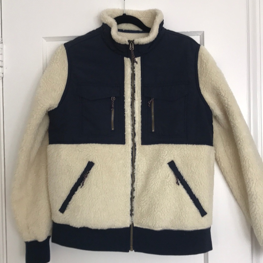 Burton Shearling Navy Cargo Winter Coat